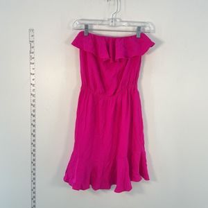 USA Amanda Au Uprichard Pink Sleeveless Silk Dress Womens Size P